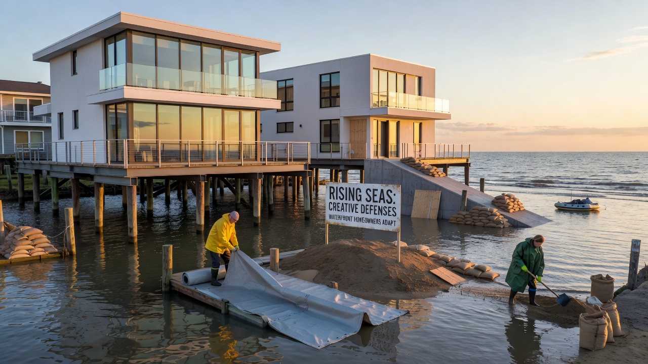 Coastal Homeowners Deploy Innovative Barriers as Ocean Levels Continue Climbing